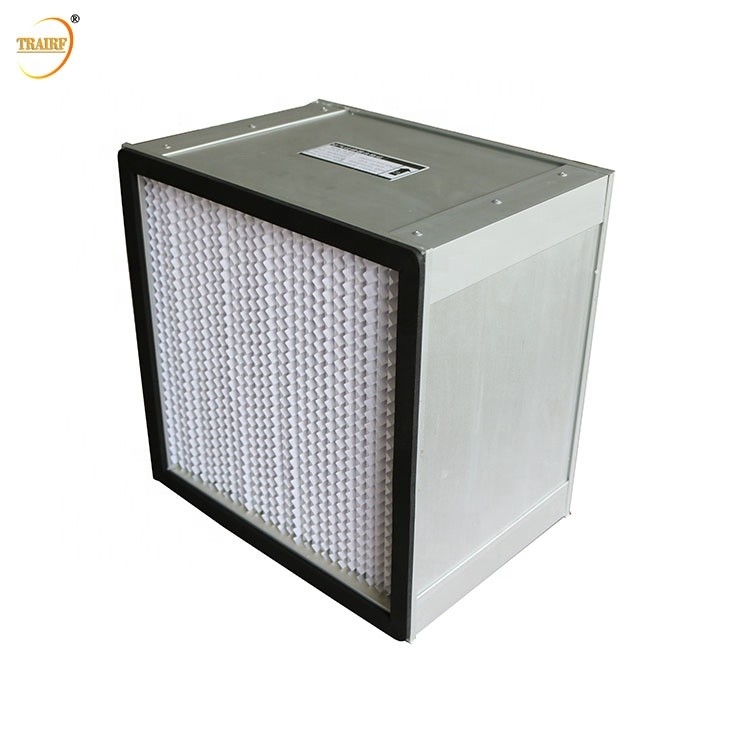 O plissado profundo galvanizado HEPA da armação de aço filtra o filtro 4KG da caixa de HEPA