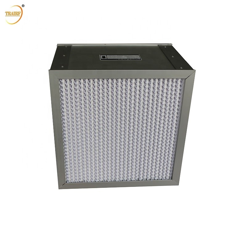 O plissado profundo galvanizado HEPA da armação de aço filtra o filtro 4KG da caixa de HEPA