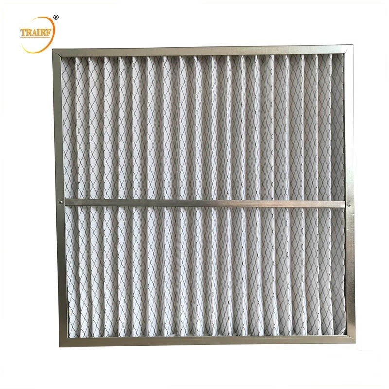 O quadro galvanizado G4 plissou filtros de ar do painel para o sistema de ventilação