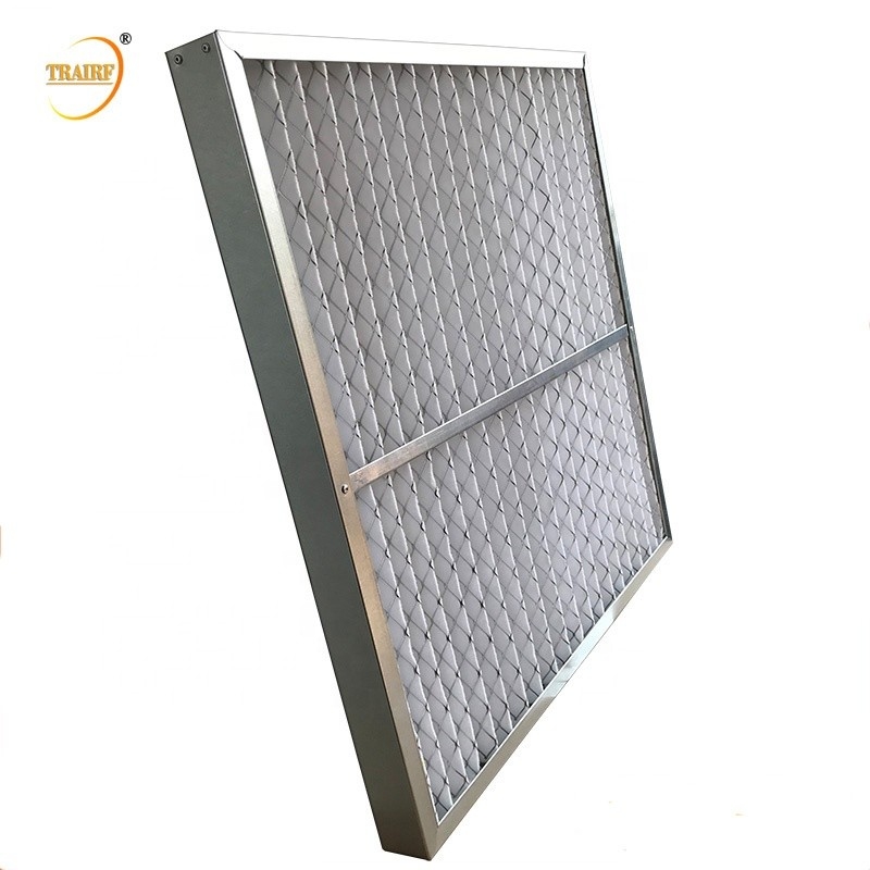 O quadro galvanizado G4 plissou filtros de ar do painel para o sistema de ventilação