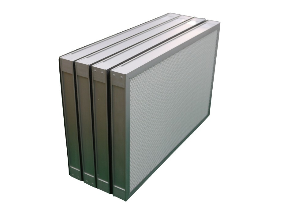 Filtro de ar terminal do painel HEPA dos meios H13 H14 de Mini Pleats Glass Fiber Filter da filtragem para a capa do fluxo laminar