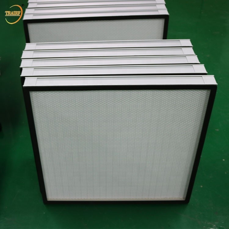 Micro filtro de ar H13 da capa HEPA do fluxo laminar dos meios da fibra de vidro H14