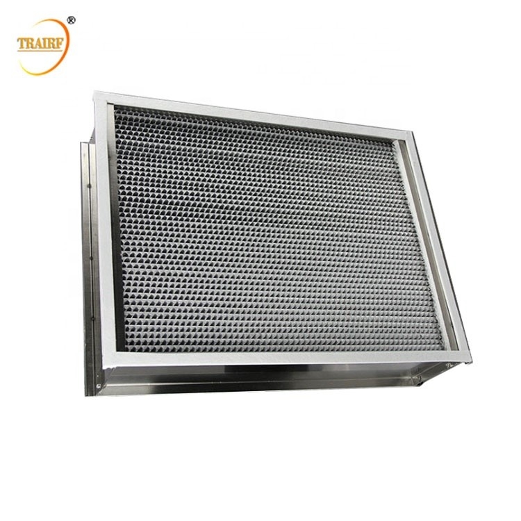 Filtro resistente ao calor de 0,3 mícrons H13 H14 HEPA para farmacêutico