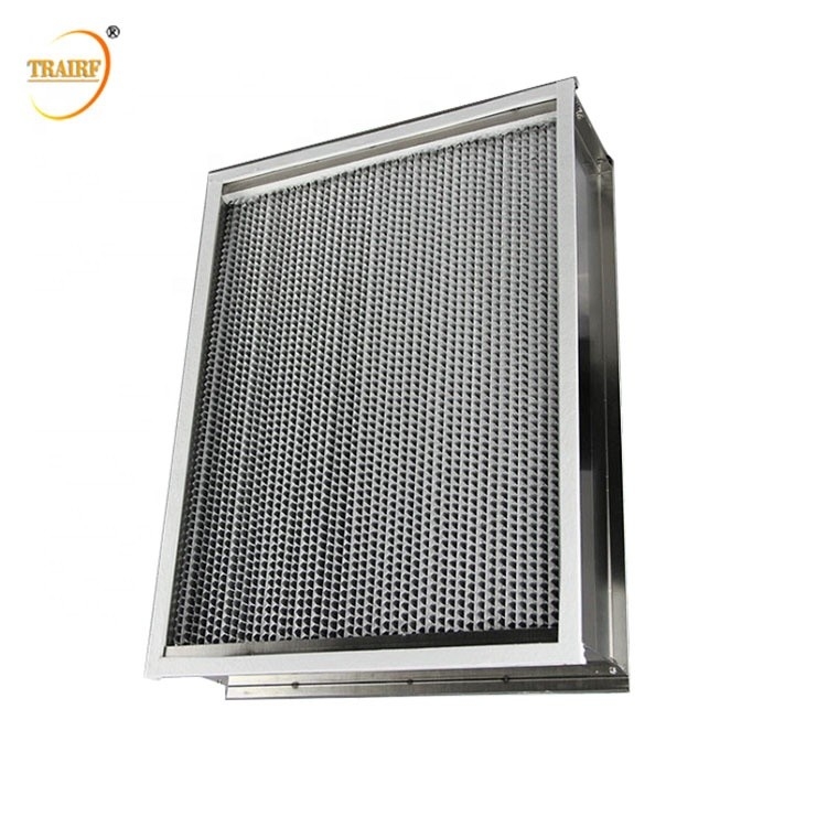 Filtro resistente ao calor de 0,3 mícrons H13 H14 HEPA para farmacêutico