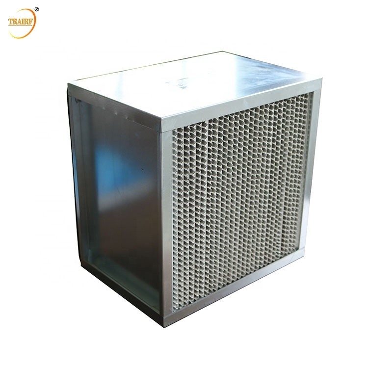 Filtro profundo do plissado HEPA do quadro 99,99% de alumínio para o sistema de ventilação