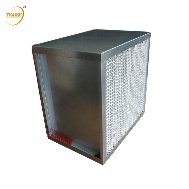 Filtro de alta temperatura 220Pa dos sistemas HEPA da filtragem do quarto desinfetado
