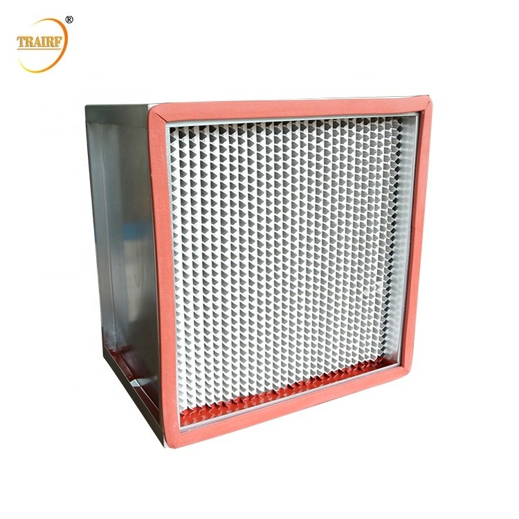 Filtro de alta temperatura 220Pa dos sistemas HEPA da filtragem do quarto desinfetado