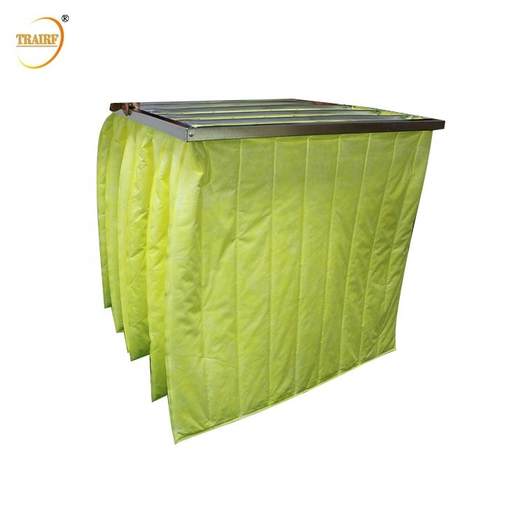 F7 F8 F9 galvanizou o filtro de ar 200-2400g/㎡ do saco do bolso da armação de aço