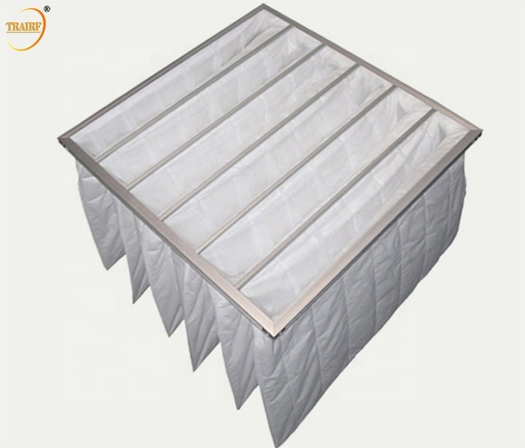 Sistema de ventilação comercial filtro de ar 50Pa-65Pa do saco de 5 mícrons