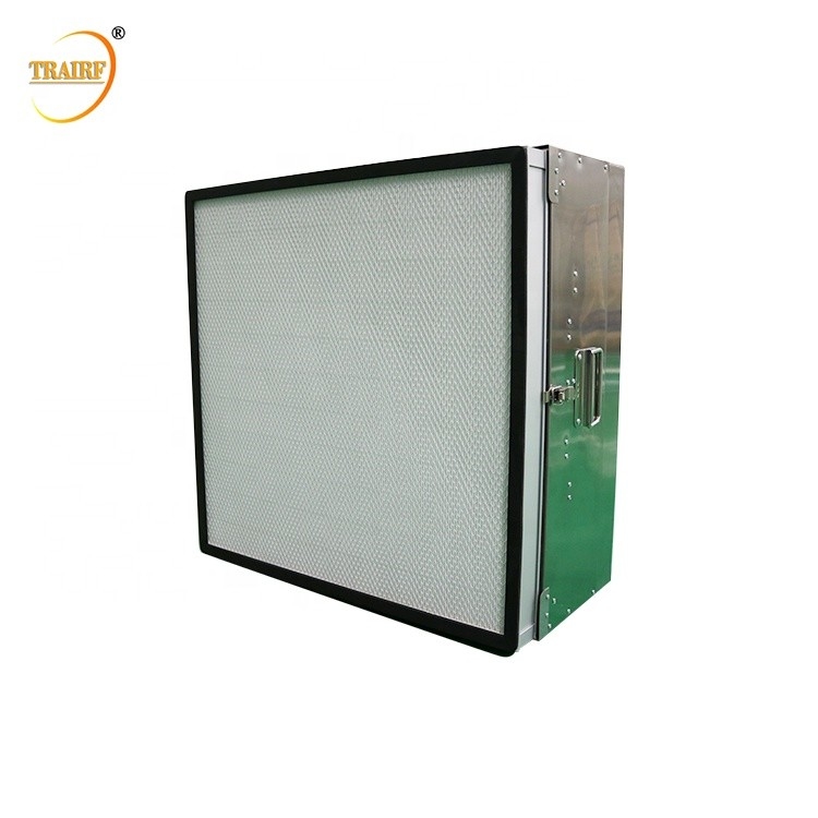 304 unidade de filtro de aço inoxidável do fã do quadro H14 HEPA para o laboratório de biologia