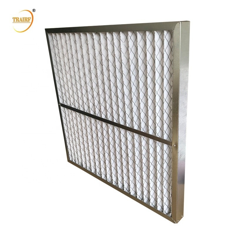 O condicionador de ar de alumínio do quadro G4 plissou o filtro 0.5micro do painel