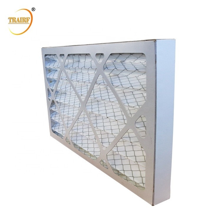 80%RH AHU filtram pre o filtro de ar plissado de papel para o condicionador de ar