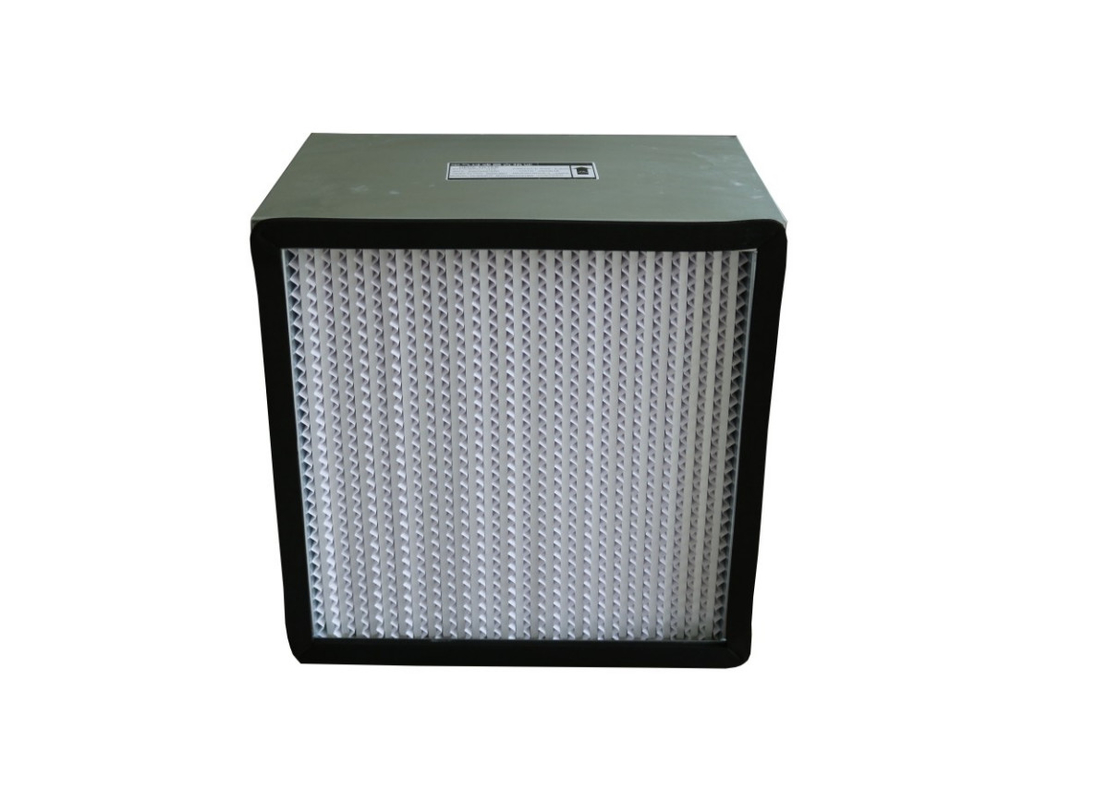 Filtro profundo galvanizado do plissado HEPA da armação de aço 0.3um para o quarto desinfetado