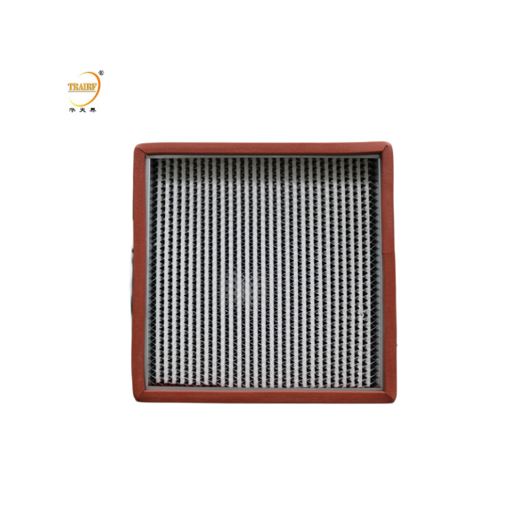 Indústria Filtro HEPA de alta temperatura de plissagem profunda Resistente ao calor para equipamentos de fornos