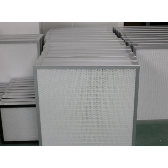 H13 H14 Eficiência Filtro de ar Hepa Mini-Pleat para sistema de ventilação ou capô de fluxo laminar