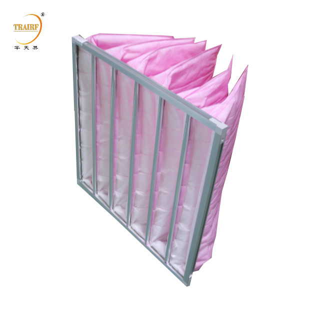 F8 Eficiência Filtro de ar de bolso Novo Filtro de bolso HVAC de tecido não tecido composto