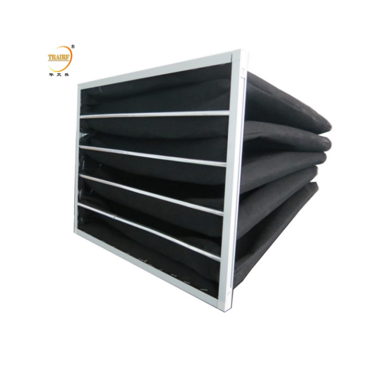 G4 Filtro de ar de saco de carbono ativado Hvac de bolso de eficácia média para remover odores