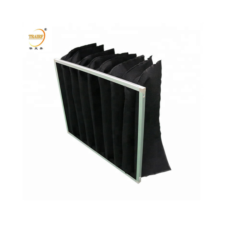 G4 Filtro de ar de saco de carbono ativado Hvac de bolso de eficácia média para remover odores