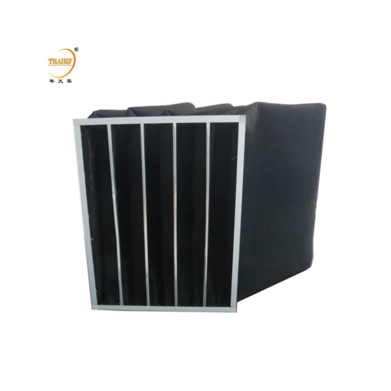 Filtro de ar de bolso de carbono ativado para unidade de filtro de ventilador de sala limpa