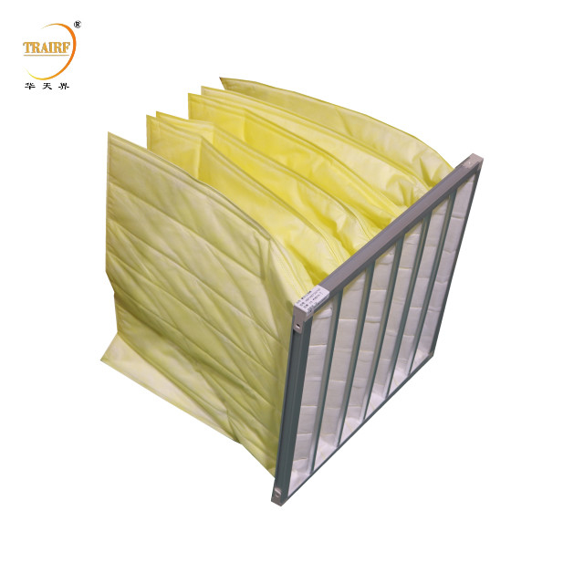 Filtro de bolso sintético de ar não tecido de eficiência média para coletor de poeira
