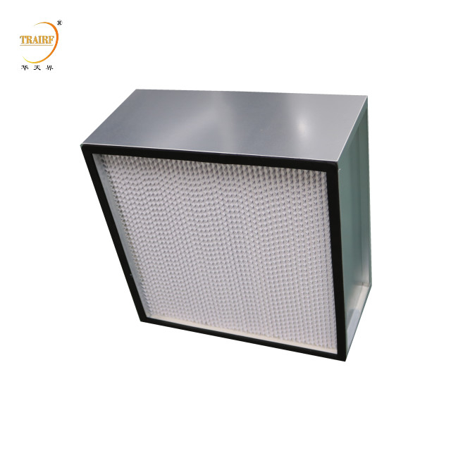 Separador plissado profundo Capuz laminar de fluxo H13 H14 Filtro Hepa