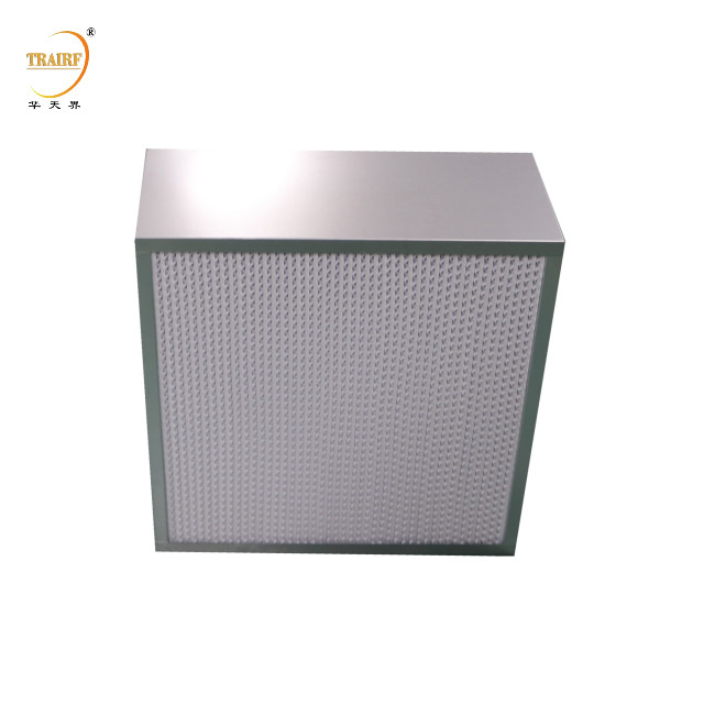 Separador plissado profundo Capuz laminar de fluxo H13 H14 Filtro Hepa