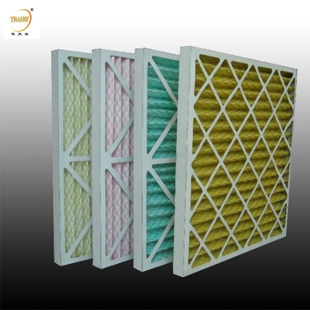 Filtro de ar de papelão de filtragem primária para sistema de ventilação