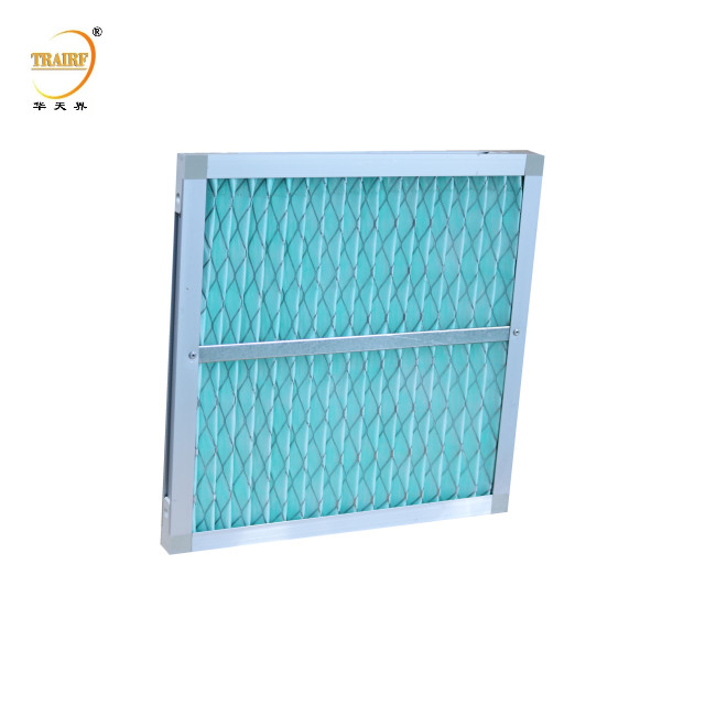 G4 F5 F6 F7 F8 F9 Filtro de mídia pré-plissado Filtro de ar de painel industrial para capô de fluxo laminar