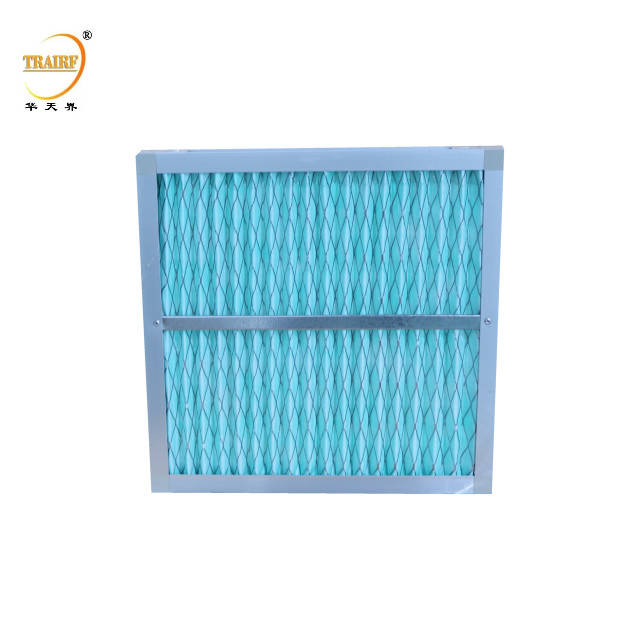 G4 F5 F6 F7 F8 F9 Filtro de mídia pré-plissado Filtro de ar de painel industrial para capô de fluxo laminar