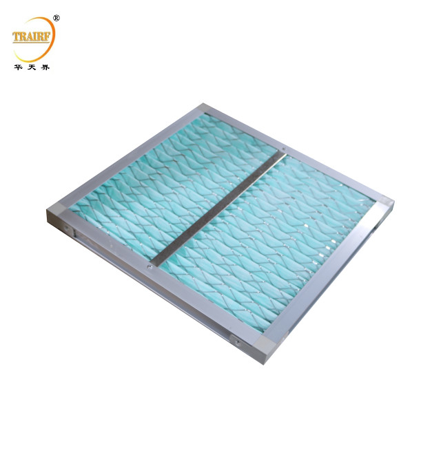 G4 F5 F6 F7 F8 F9 Filtro de mídia pré-plissado Filtro de ar de painel industrial para capô de fluxo laminar