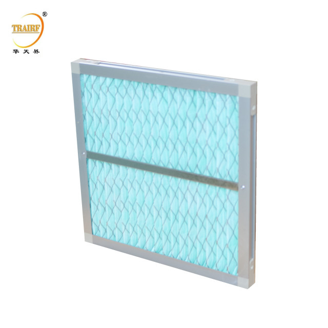 G4 F5 F6 F7 F8 F9 Filtro de mídia pré-plissado Filtro de ar de painel industrial para capô de fluxo laminar