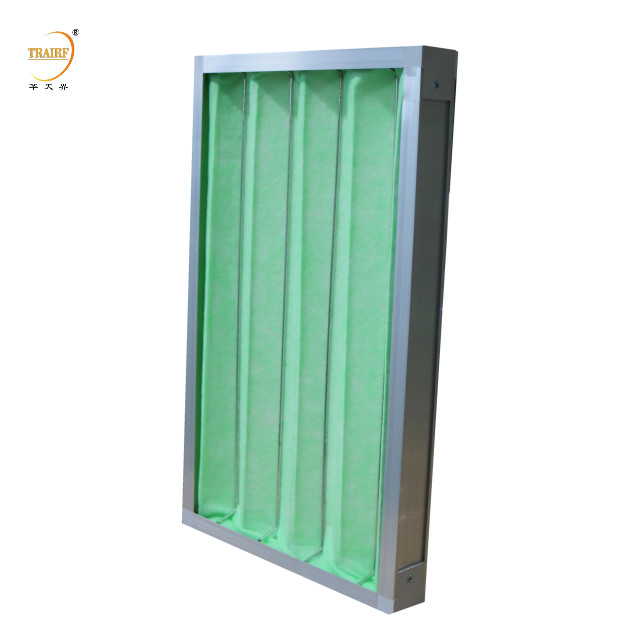 Filtro de ar de painel lavável Filtro plissado de algodão verde para capô de fluxo laminar
