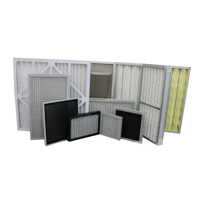G4 F5 F6 F7 F8 F9 H13 H14 Filtro de carbono ativado de painel mini plissado para ar condicionado doméstico