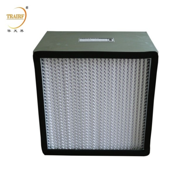 Quadro de alumínio Mini Painel Plissado Filtro HEPA H10 H11 H12 H13 Capuz de fluxo laminar Filtro HEPA
